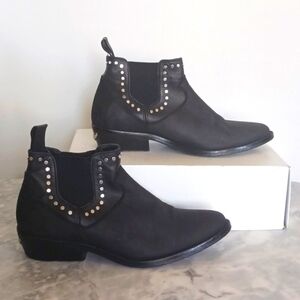 𝅺Zadig & Voltaire Studded Western Booties, Size 7